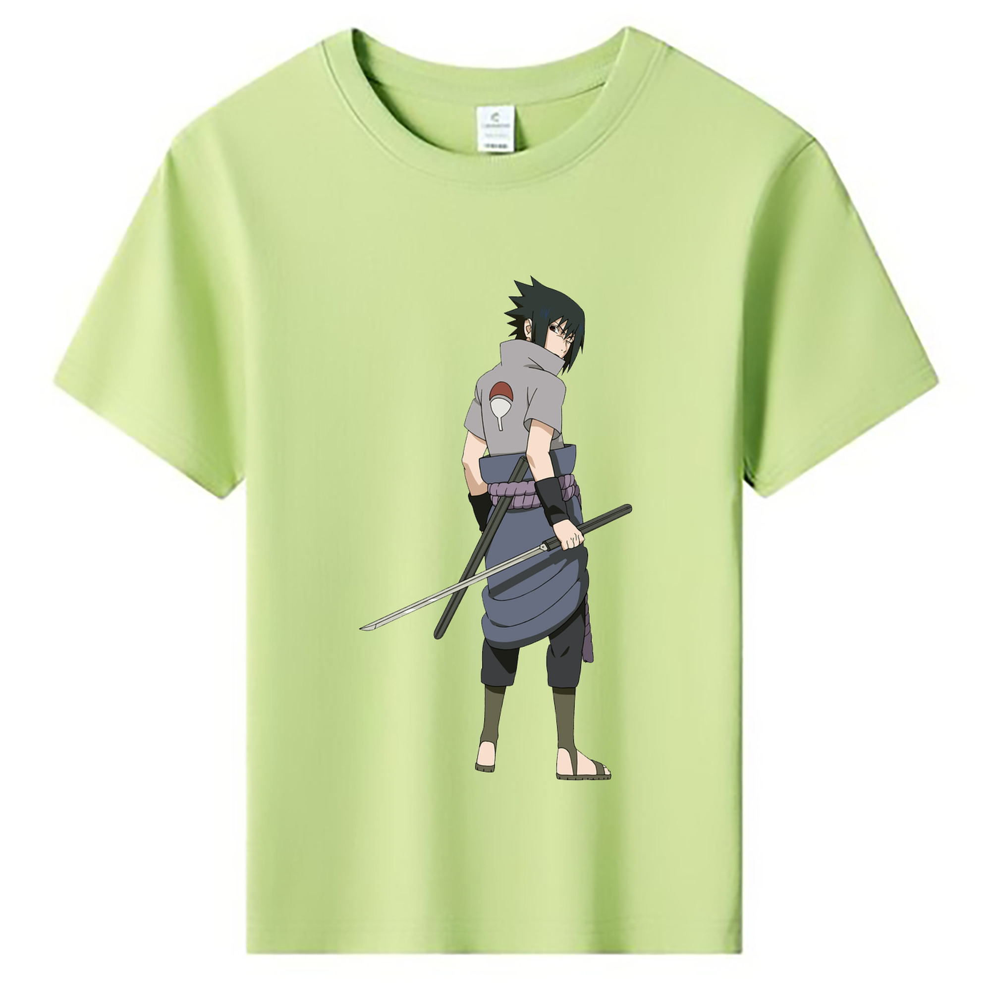 （画像用） NARUTO -ナルト- うちは サスケ Uchiha Sasuke 綿100％キッズTシャツ（フロントプリント）